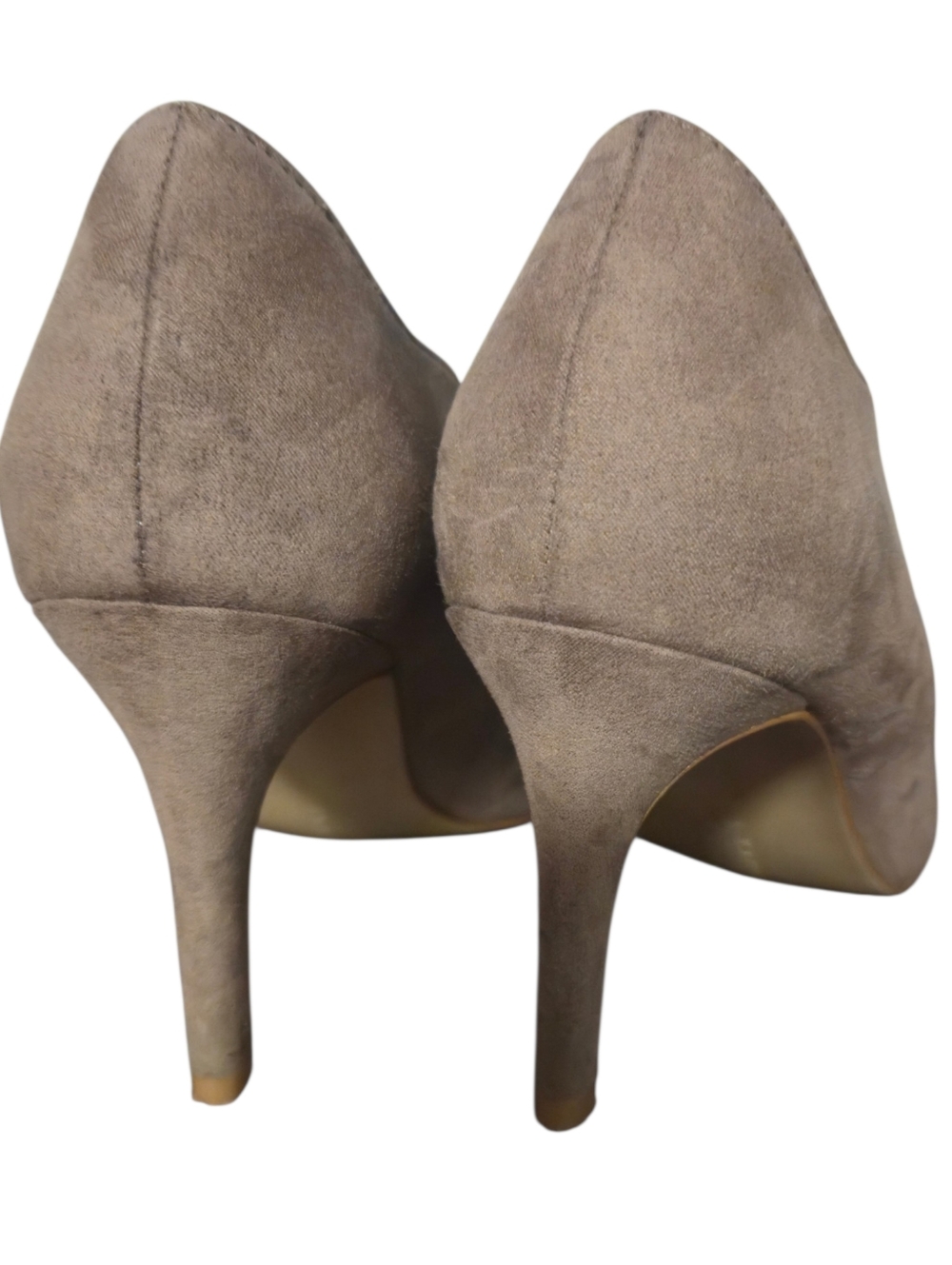 Kelly & Katie Taupe Pointed-Toe Suede Pumps 2 " Heels Like New 8 - Picture 4 of 15